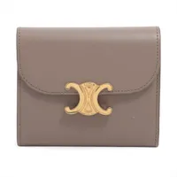 セリーヌ トリオンフ スモールフラップウォレット レザー コンパクト