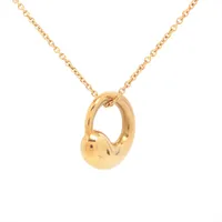 ティファニー チェーンクロスハート アメジスト ネックレス 750(YG