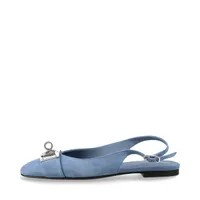 エルメス ガブリエラ レザー ストラップパンプス 37 レディース