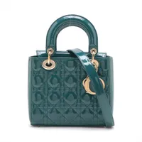 クリスチャンディオール レディディオール ミニ カナージュ パテント