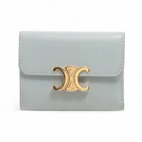 セリーヌ トリオンフ レザー カードケース イエロー A2158627｜中古