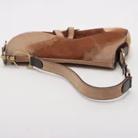 クリスチャンディオール サドルバッグ ハラコxスエード ショルダー