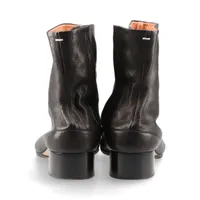 Aya1203　メゾンマルジェラ メゾンマルジェラ TABI レザー ショートブーツ 36 レディース ブラック