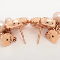 ディオール CD Navy CDネイビー ピアス(両耳用) GP×ラインストーン