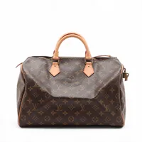 ヴィトン モノグラム スピーディ40 M41522 ファスナープルレザー亀裂