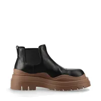 ボッテガヴェネタ ラグ レザー サイドゴアブーツ 41 メンズ ブラック