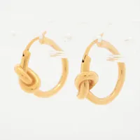 セリーヌ ノット ピアス(両耳用) GP ゴールド A4069626｜中古ブランド