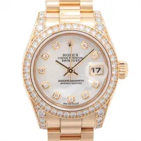 ロレックス チェリーニ キングマイダス 4017 YG×革 手巻き ブラウン