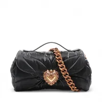 ドルチェ&ガッバーナ ディヴォーション レザー ショルダーバッグ