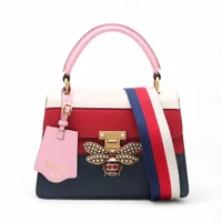 グッチ バンブー オッティリア レザー×パイソン 2WAYハンドバッグ