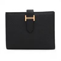 エルメス ベアンコンパクト ヴォーエプソン 二つ折り財布 ルージュ