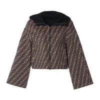 フェンディ ズッカ 22年 ウール×シルク ジャケット 36 レディース