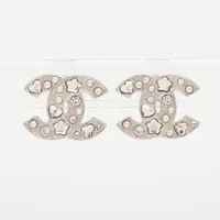 グッチ インターロッキングG ピアス(両耳用) GP×ラインストーン