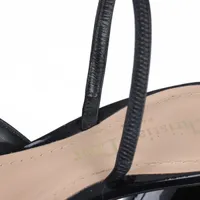 未使用 クリスチャンディオール パテント アンクルストラップ パンプス ブラック ディオール/クリスチャンディオール パンプス 341/2D レディース