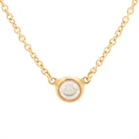 ティファニー バイザヤード 1P ダイヤ ネックレス 750(YG) 1.9g 直径約