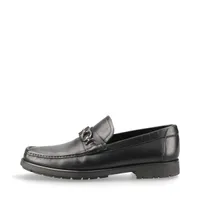 フェラガモ ガンチーニ レザー ローファー 10 メンズ ブラック