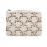 セリーヌ トリオンフ カチューシャ レザー×ファブリック ブラウン 千鳥