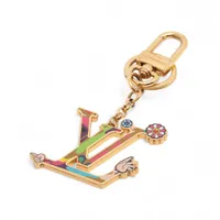 ヴィトン M67224 キーホルダー レザーロープ FI1127 チャーム PVC