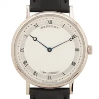 ブレゲ マリーン2 クロノグラフ 5827BB/12/5ZU WG×革 AT シルバー文字