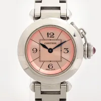 カルティエ ミスパシャ W3140008 SS SS QZ ピンク文字盤 あまりごま3