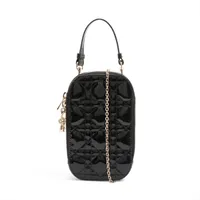 【未使用級】ディオール カナージュ フォンホルダー レザー ブラック クリスチャンディオール カナージュ フォンホルダー パテントレザー