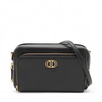 クリスチャンディオール CDダイヤモンド PVC×レザー ショルダーバッグ