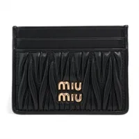 ミュウミュウ マテラッセ 5MC076 レザー カードケース ブラック