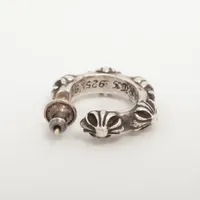 クロムハーツ クロスバンド ピアス(片耳用) 925×14K 5.4g A4073677