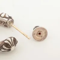 クロムハーツ クロスバンド ピアス(片耳用) 925×14K 5.4g A4073677