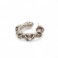 クロムハーツ クロスバンド ピアス(片耳用) 925×14K 5.2g A4073678