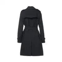 Burberry Kensington Cotton Trench Coat IT42 Ladies' Navy Blue