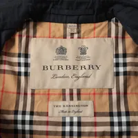 Burberry Kensington Cotton Trench Coat IT42 Ladies' Navy Blue