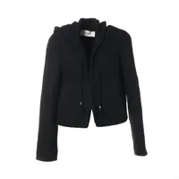 セリーヌ コットン×ポリエステル ノーカラージャケット 34 レディース