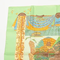 エルメス カレ90 L ATLANTIDE アトランティス大陸 スカーフ シルク