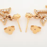 ヴィトン M01844 ピアス レディLV ピアス(両耳用) GP×ラインストーン