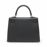 エルメス ケリー25 セリエ ヴォーエプソン ブラック ゴールド金具 W