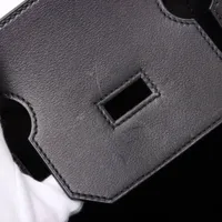 Hermès Haut A Courroies 40 Lock Evergrain Black Silver Metal