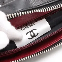 シャネル マトラッセ ラムスキン クラッチバッグ ブラック シルバー