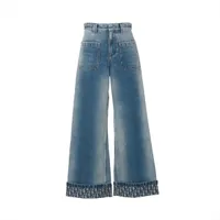 クリスチャンディオール サドル デニム 財布 ブルー×ピンク A3444857