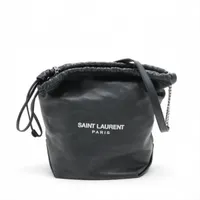 サンローランパリ シェブロン ヴィニル レザー チェーンショルダー