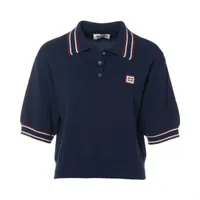 ⭐️試着のみ⭐️Miu Miu カシミヤ70%シルク30%半袖 ロゴ ポロセーター ミュウミュウ ニット/セーター｜中古ブランド品・ブランド古着通販