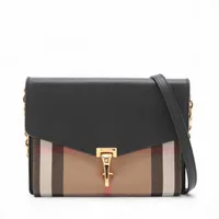 バーバリー TB ローラ チェーン ショルダー バーバリー TB ローラ レザー チェーンショルダーバッグ ブラウン