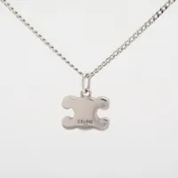セリーヌ トリオンフ ネックレス メタル×ラインストーン シルバー