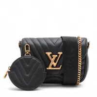 ヴィトン LVロゴ ミュルティポシェット M56461 ブラック