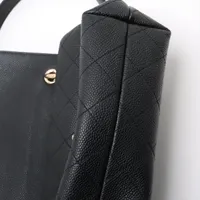 シャネル マトラッセ キャビアスキン シングルフラップ ダブルチェーン