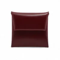 エルメス バスティア オーストリッチ コインケース ピンク シルバー