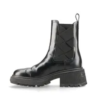 美品　ジミーチュウ　ビジュー　厚底ブーツ　レザー　サイドゴア　38 ブラック ジミーチュウ レザー サイドゴアブーツ 36.5 レディース ブラック JC