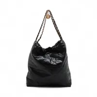 シャネル22 ラージ　カーフスキン　ショルダーバッグ　ブラック　AS3262 シャネル シャネル22 ラージ レザー チェーンショルダーバッグ