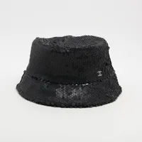 シャネル ココマーク 23C ハット M ポリエステル×ポリアミド ブラック