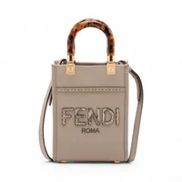 フェンディ ミニピーカブー セレリア レザー×パイソン 2WAY